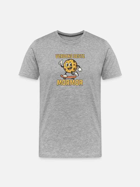 Der weltbeste Oma-Skater-Cookie - Männer Premium Bio T-Shirt - Grau meliert