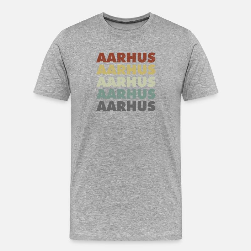 Aarhus - Denmark - Dänemark - Skandinavien - Männer Premium Bio T-Shirt - Grau meliert