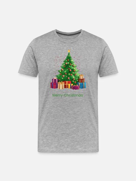 Merry_Christmas_-1- - T-shirt bio Premium Homme - gris chiné
