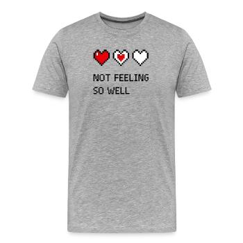 Core Pixel Trio - Men's Premium Organic T-Shirt - heather grey - Front - Damien (186cm)