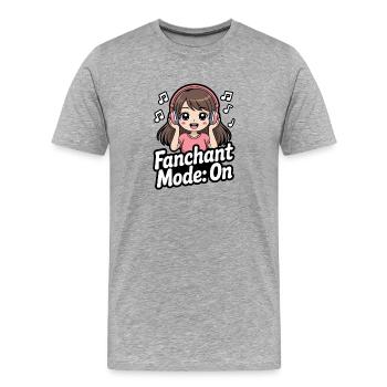 K-Pop Fanchant Corée Musique - T-shirt bio Premium Homme - gris chiné - Devant - Damien (186cm)
