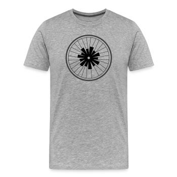 Asterisk Rad von Cean - Männer Premium Bio T-Shirt - Grau meliert - Vorne - Damien (186cm)