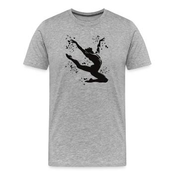 Gymnastique au sol Gymnastique artistique - T-shirt bio Premium Homme - gris chiné - Devant - Damien (186cm)