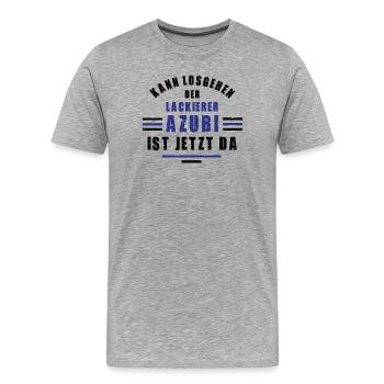 Trainee varnisher apprenticeship Painter Paint shop training - Men's Premium Organic T-Shirt - heather grey - Front - Damien (186cm)