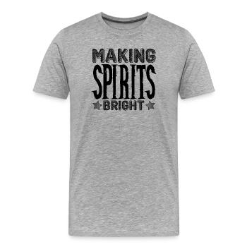 Making Spirits - Men's Premium Organic T-Shirt - heather grey - Front - Damien (186cm)