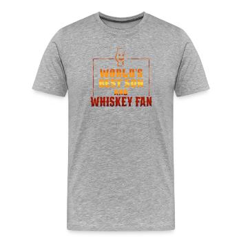 Whiskey Saying Whiskey Drinker Whiskey Lovers - T-shirt bio Premium Homme - gris chiné - Devant - Damien (186cm)