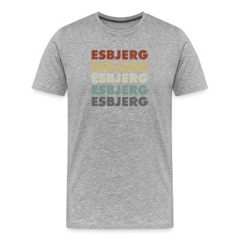 Esbjerg - Danemark - Danemark - Scandinavie - T-shirt bio Premium Homme - gris chiné - Devant - Damien (186cm)