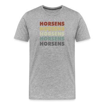 Horsens - Danemark - Danemark - Scandinavie - T-shirt bio Premium Homme - gris chiné - Devant - Damien (186cm)