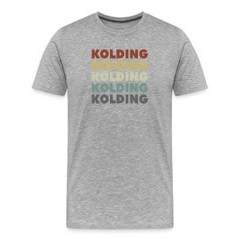 Kolding - Denmark - Dänemark - Skandinavien - Männer Premium Bio T-Shirt - Grau meliert - Vorne - Damien (186cm)
