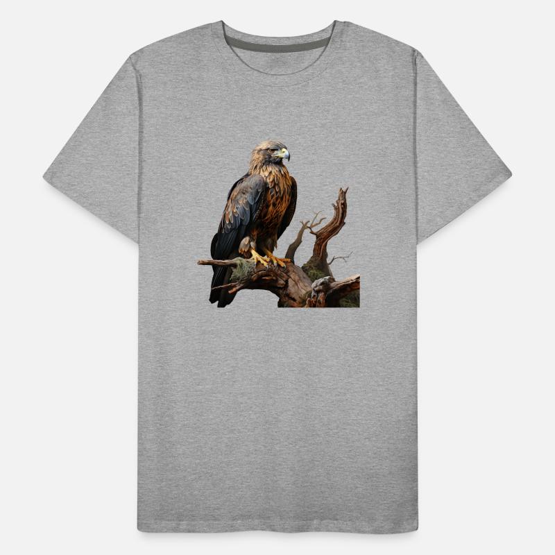 Imperial eagle on mossy branch Men's Premium Organic T-Shirt