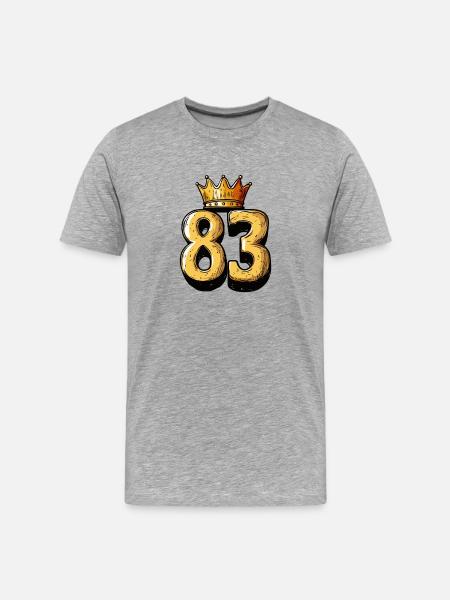 83 Number Krone - Men's Premium Organic T-Shirt - heather grey