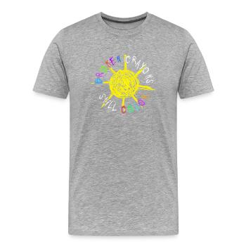 Broken Crayons Still Color Mental Health Awareness - Männer Premium Bio T-Shirt - Grau meliert - Vorne - Damien (186cm)