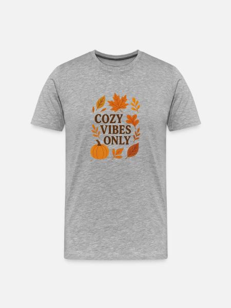 Autumn feeling - Men's Premium Organic T-Shirt - heather grey