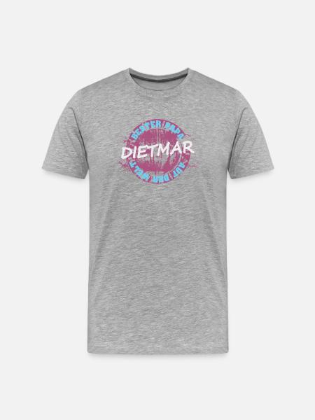 Geschenk für Dietmar - Männer Premium Bio T-Shirt - Grau meliert