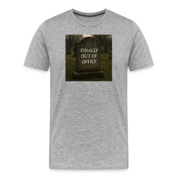 Finally Out of Office Saying - Men's Premium Organic T-Shirt - heather grey - Front - Damien (186cm)