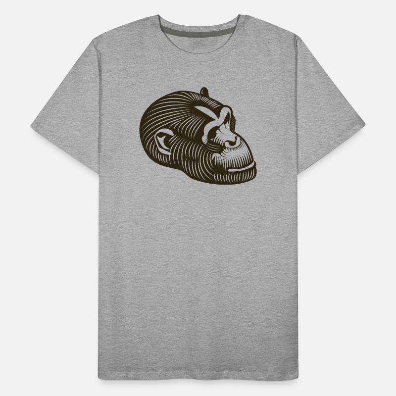 Stylized GORILLE head Men's Premium Organic T-Shirt