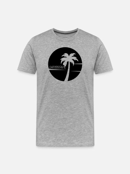 Karibik - Männer Premium Bio T-Shirt - Grau meliert