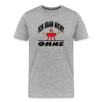 Grill - Men's Premium Organic T-Shirt - heather grey - Front - Damien (186cm)