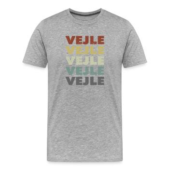 Vejle - Denmark - Dänemark - Skandinavien - Männer Premium Bio T-Shirt - Grau meliert - Vorne - Damien (186cm)