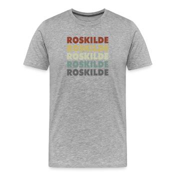 Roskilde - Denmark - Dänemark - Skandinavien - Männer Premium Bio T-Shirt - Grau meliert - Vorne - Damien (186cm)