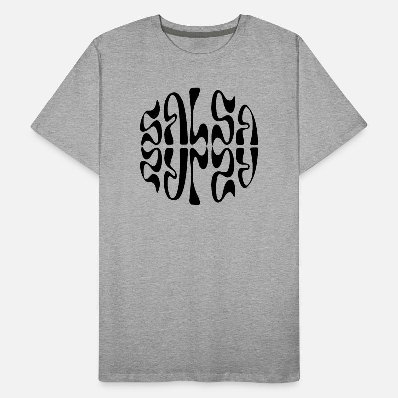 Typografisches Salsa-Logo-Design Männer Premium Bio T-Shirt