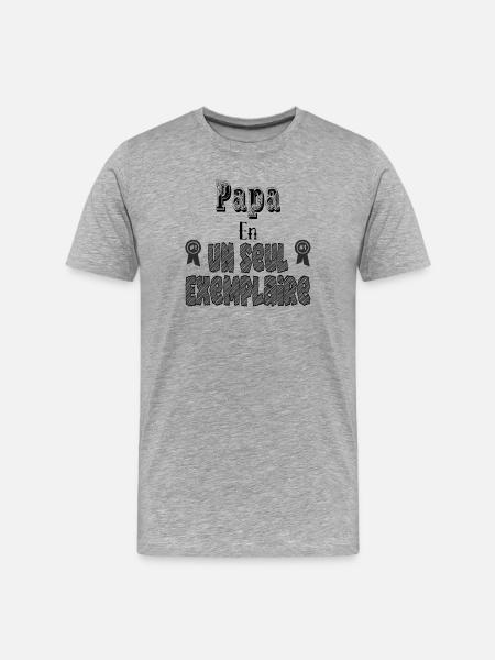 Dad in One Copy - Men's Premium Organic T-Shirt - heather grey