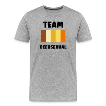 Bärensexuell - Männer Premium Bio T-Shirt - Grau meliert - Vorne - Damien (186cm)