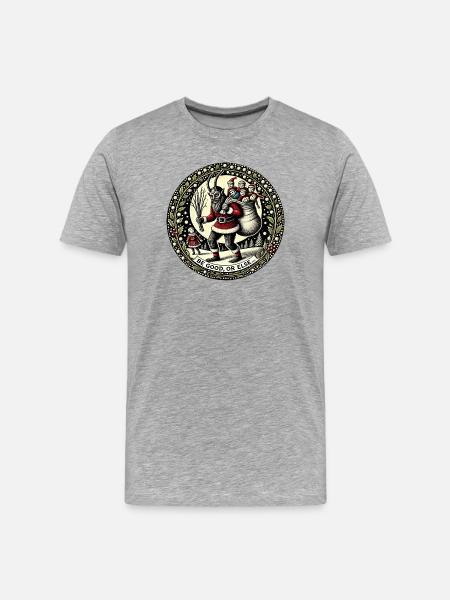 Krampus Christmas Night - Men's Premium Organic T-Shirt - heather grey