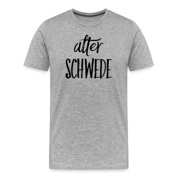 Alter Schwede - Lustiger Spruch - Funny - Männer Premium Bio T-Shirt - Grau meliert - Vorne - Damien (186cm)