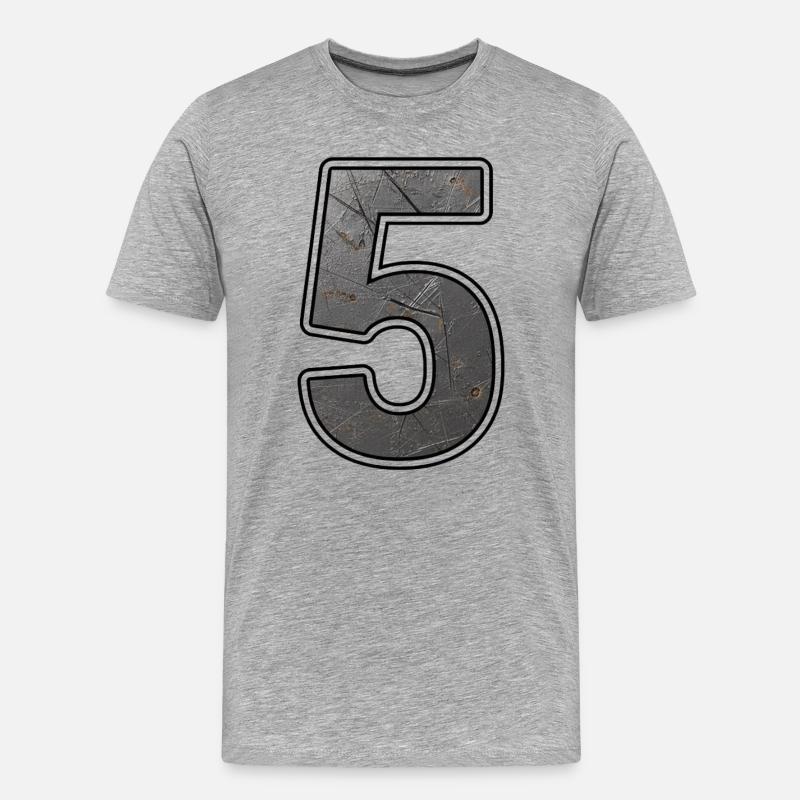 Conception de Rusty 5 - T-shirt bio Premium Homme - gris chiné