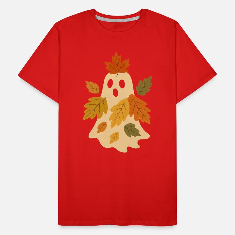 Herbstgeist mit Blättern T-shirt bio Premium Homme