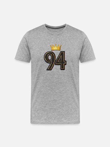 94 Number Crown - Men's Premium Organic T-Shirt - heather grey