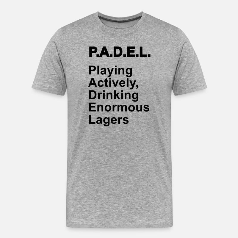 Betydningen af padel - Herre Premium T-shirt økologisk - grå meleret