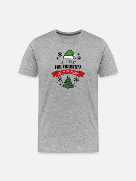 Christmas Muffle Saying Anti Christmas - Men's Premium Organic T-Shirt - heather grey