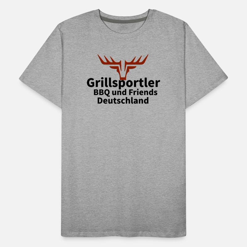 Deer Head Silhouette Rust Men's Premium Organic T-Shirt