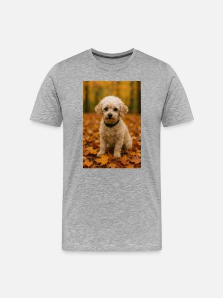 Bolonka Herbst - Männer Premium Bio T-Shirt - Grau meliert