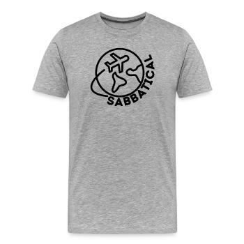 Sabbatique - T-shirt bio Premium Homme - gris chiné - Devant - Damien (186cm)