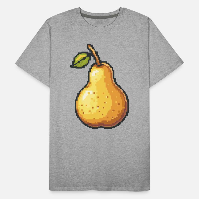 Pixel Birne Retro Pixelkunst Männer Premium Bio T-Shirt