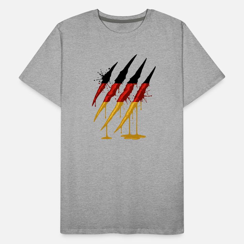 Griffe Allemagne Drapeau Scratch Trace T-shirt bio Premium Homme