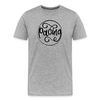 Rythme - T-shirt bio Premium Homme - gris chiné - Devant - Damien (186cm)