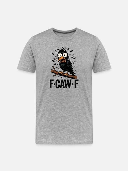 Schwarze Krähe F-CAW-F- Black Crow - Men's Premium Organic T-Shirt - heather grey