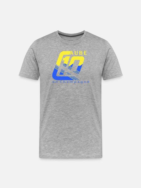 Logo 10 Aube - T-shirt bio Premium Homme - gris chiné