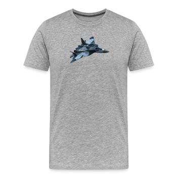Combattant - T-shirt bio Premium Homme - gris chiné - Devant - Damien (186cm)