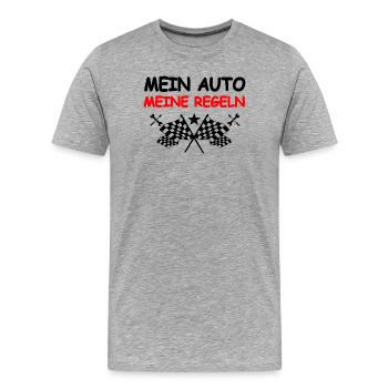 Voiture - T-shirt bio Premium Homme - gris chiné - Devant - Damien (186cm)