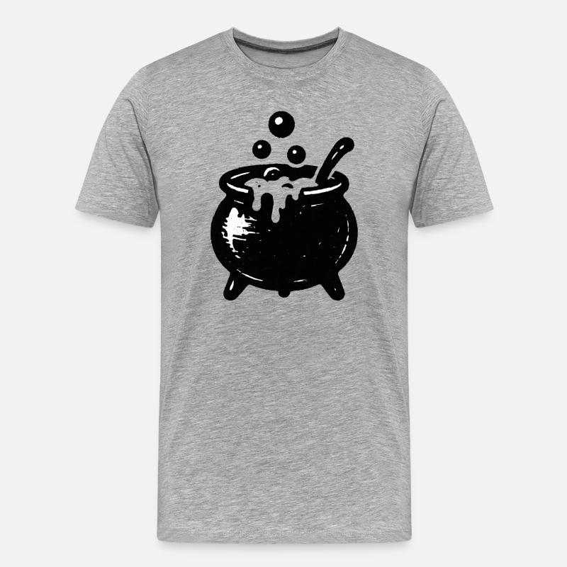 Chaudron de sorcière Bubble Magic - T-shirt bio Premium Homme - gris chiné