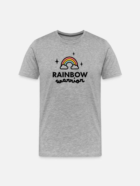Rainbow Warrior logo - Men's Premium Organic T-Shirt - heather grey