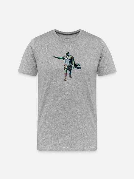 Caesar - Cool History Logo - Men's Premium Organic T-Shirt - heather grey
