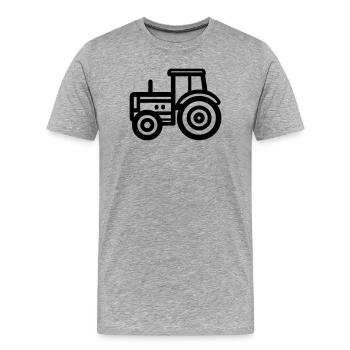 Traktor - Männer Premium Bio T-Shirt - Grau meliert - Vorne - Damien (186cm)