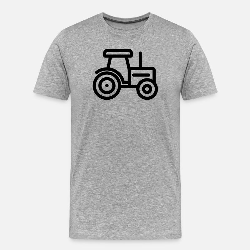 Traktor - Männer Premium Bio T-Shirt - Grau meliert
