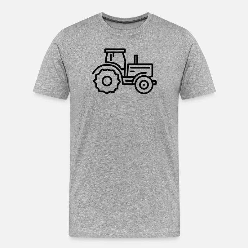 Traktor - Männer Premium Bio T-Shirt - Grau meliert